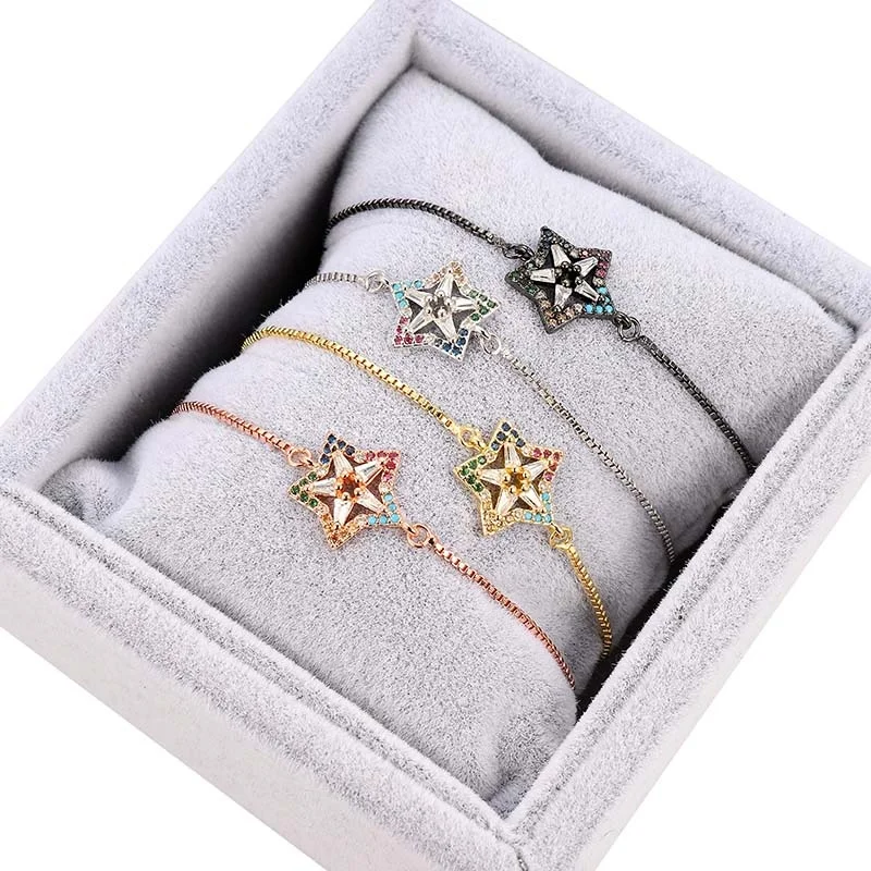 

New Popular new high-end zircon pull bracelet with a stylish joker bracelet for women