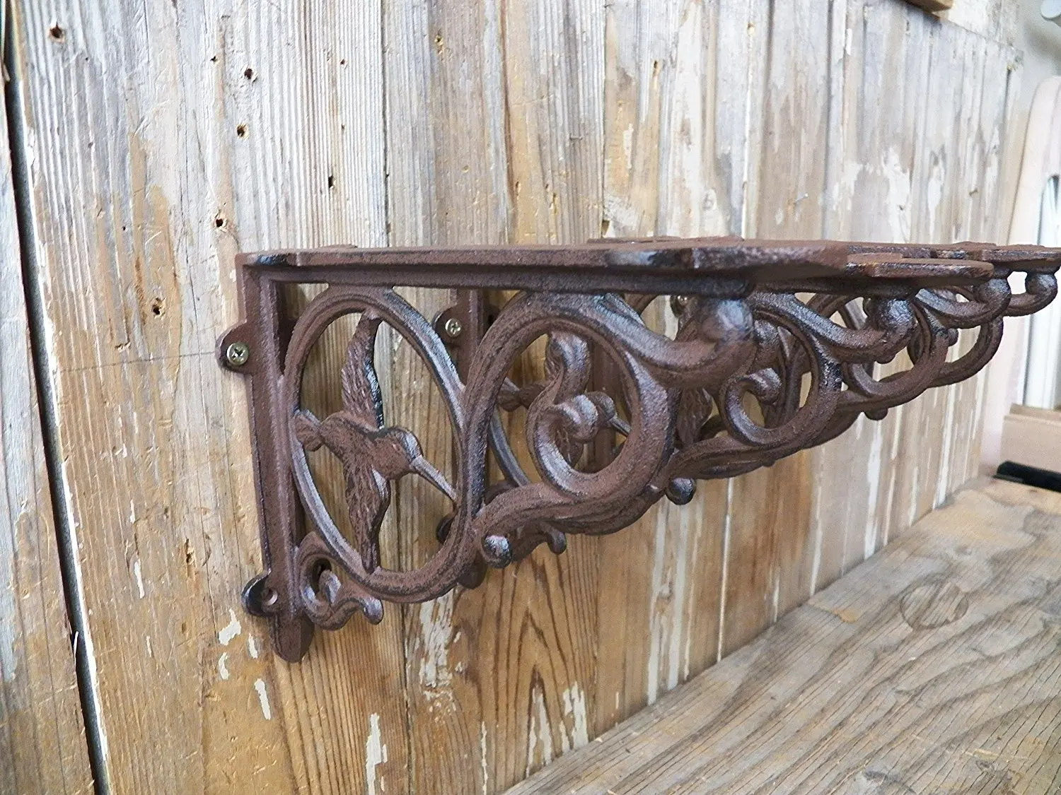 Set of 4 Cast Iron Shelf Brackets Classic 5/" x 6.5/" Hanger New Antique-Style