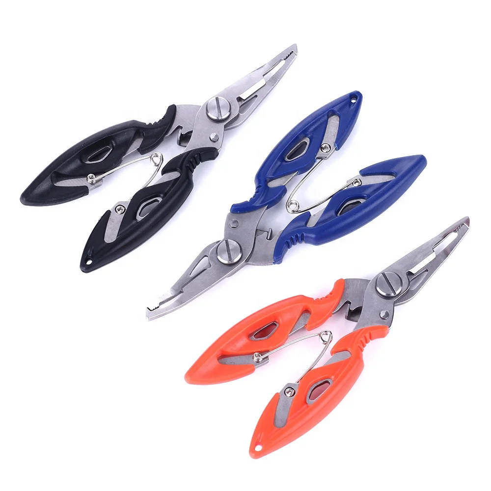

Hengjia Stainless steel curved fishing pliers 3 colors 60g Multifunctional lure clamp, 3 colors as picture