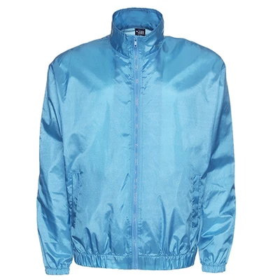 

Wholesales WB001 100% polyester LOW MOQ Sky Blue Jacket windbreaker