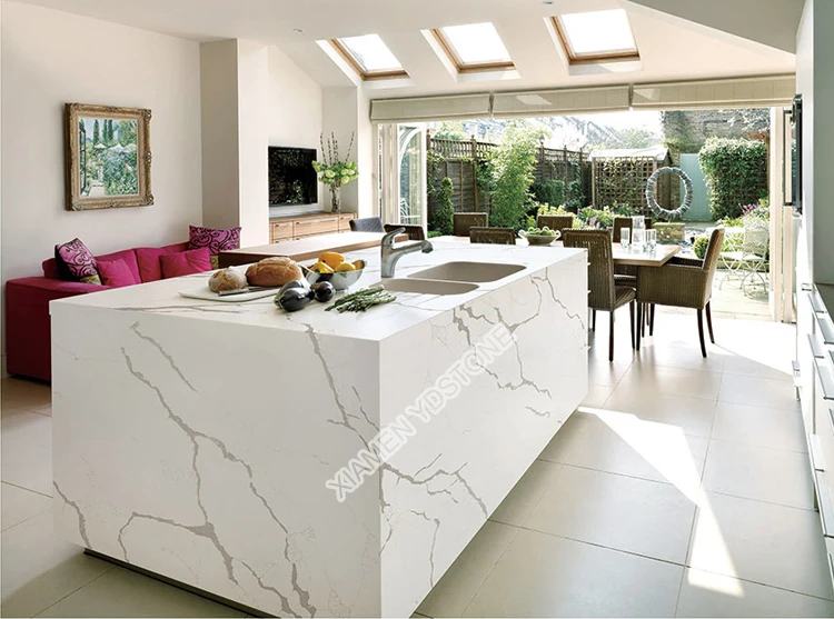 quartz white with grey