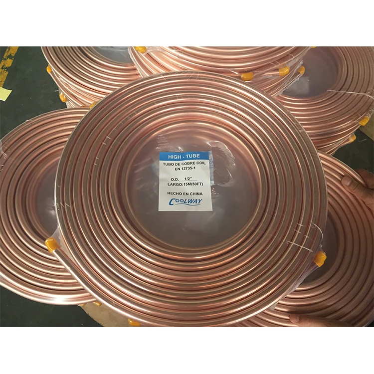 Manufacturer Price Chinese Manufacture Air Conditioner Copper Coil Tube 1/2 3/4 3/8 5/8 Rolling Pancake Copper Pipe Prices