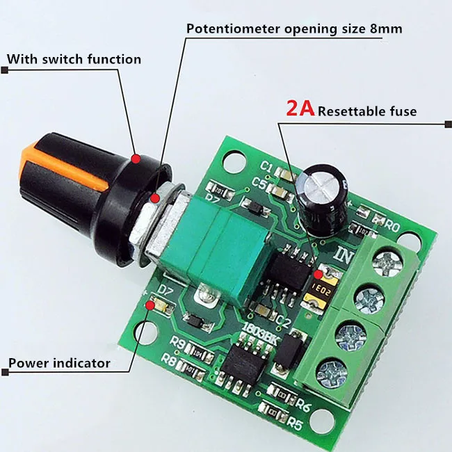 Pwm Dc Motor Controller 12 Volt Dc Motor Speed Controller Electric ...