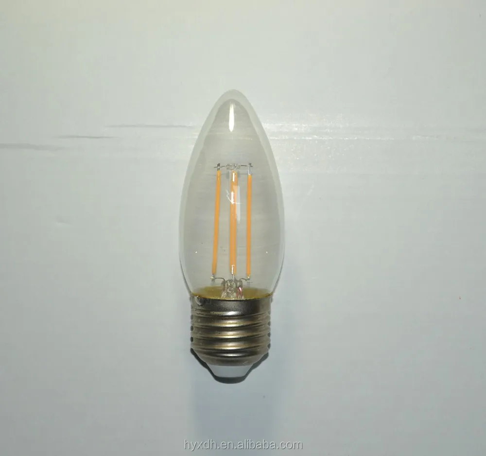 C35 E27 4W 6W filament led candle bulbs dimmable lamp