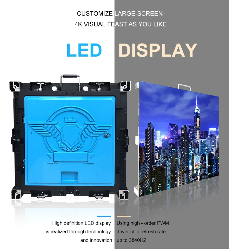 P2.5 indoor SMD full color video led display screen for rental business