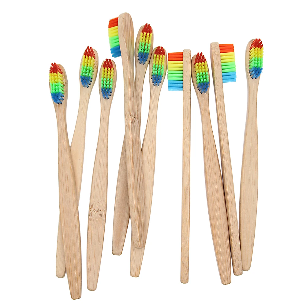 

Eco Friendly Wood Rainbow Toothbrush Bamboo Tooth Brush China Wholesale