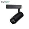 Indoor black LED COB track light CE 25W adjustable beam angle lens 30 degree to 60 degree