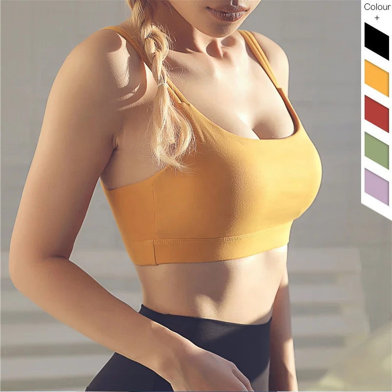

New Sexy Style Women Jogging Fitness Yoga Tops,Beauty Back Running Padded Yoga Sports Bra In Stock, Black;yellow;red;green;purple