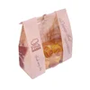 Customized Disposable Colorful Baking Bread Carry Bag With Transparent Window