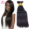 Wholesale 8A Brazilian hair bulk 60 inch wavy human hair extensions, unprocessed bulk weave,natural bulk human hair