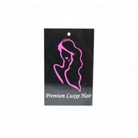 

Custom printed logo hang tag /hair label with rope for wig