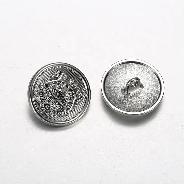 Custom Embossed Sewing Zinc Alloy Shank Buttons Metal Military Uniform Buttons