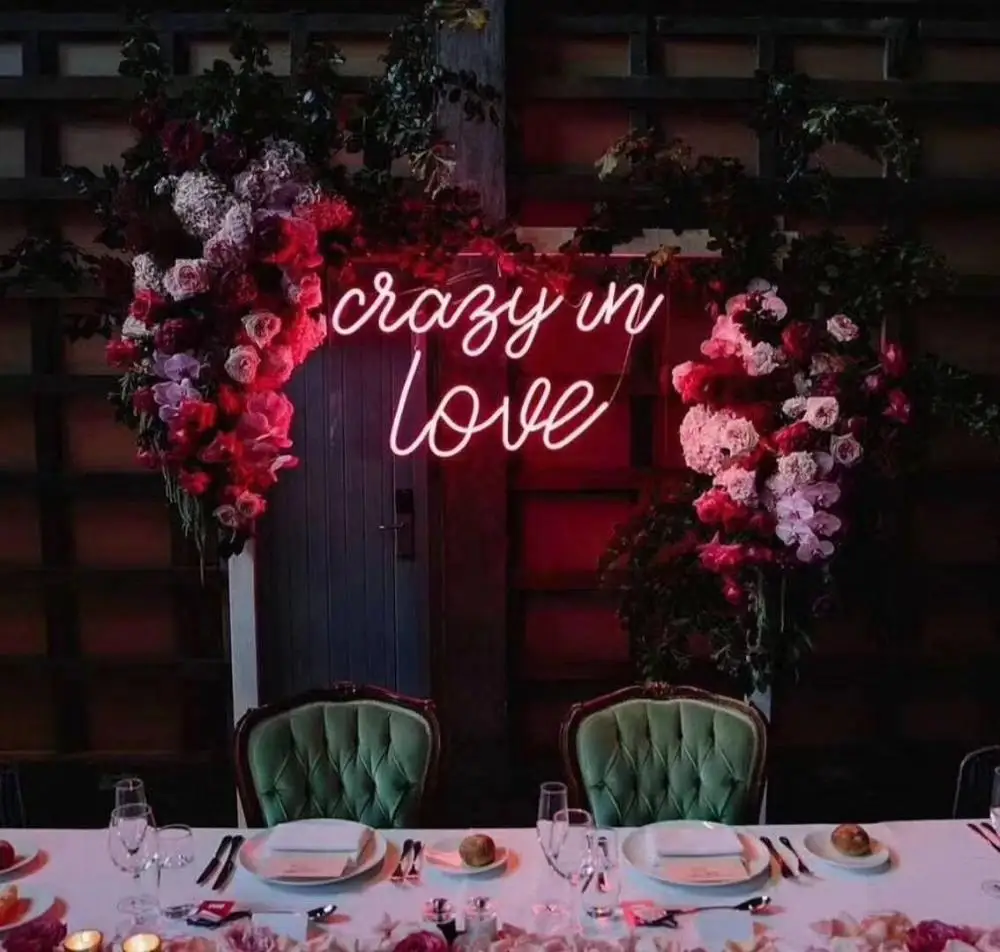 Led flex wedding signage neon light bar club party mr and mrs marry me letters custom neon sign