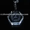Beautiful 3D laser rose crystal keychain with led light for wedding gift