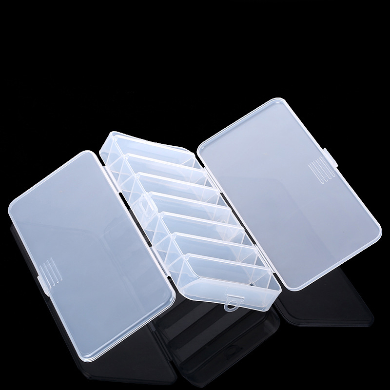 
Peche Double Sided 14 Compartments Plastic Fishing Hooks Baits Lure Box Case Storage Custom Reversible Fishing Tackle Box 