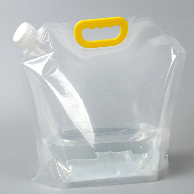 outdoor portable plastic transparent 5l foldable water bottle