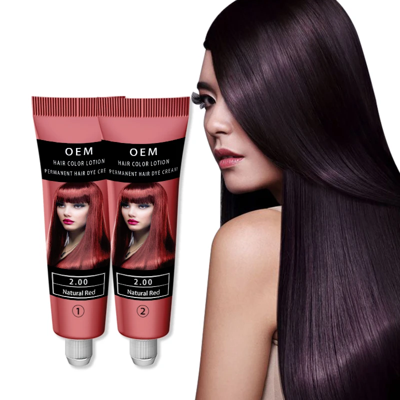 Popular Unisex Punk Style Bright Red Hair Dye Color Natural Hair Dye Cream