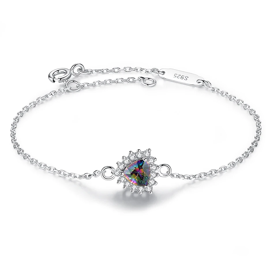 

Authentic 925 Sterling Silver Charm Bracelet & Bangles for Woman Austrian Pave Crystal Bracelets Female Jewelry, Silver color