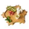 2019 Hot Selling Compostable Irregular Nature Bamboo Glove Xmas Plate