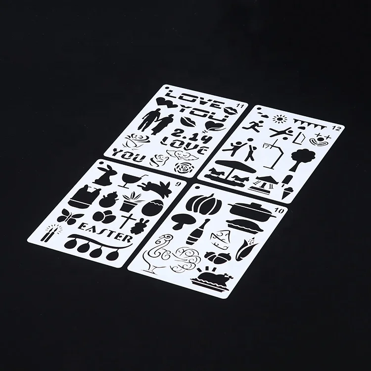 
Stencils Kids small alphabet letter drawing templates DIY children educational toys Plastic painting boards 