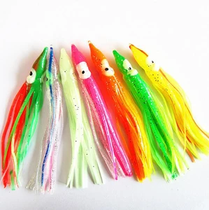 5 pcs/ bag Soft Plastic Trolling Fishing Using Octopus Skirts And Lumo Squids  Skirt Fishing Lure Squid Lure