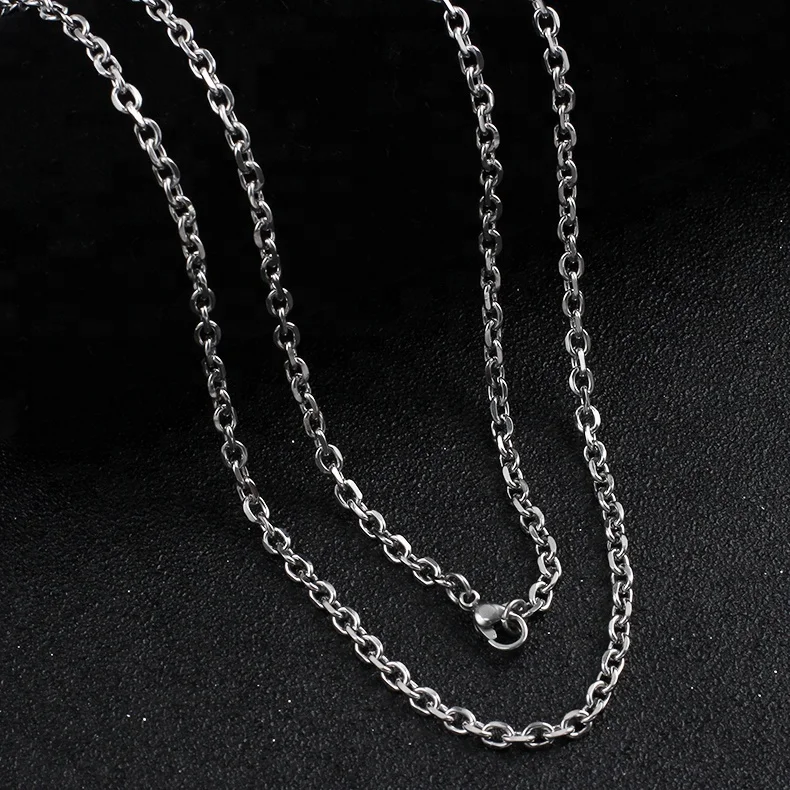 0毫米宽不锈钢首饰项链电缆 o 链链接男士和女士