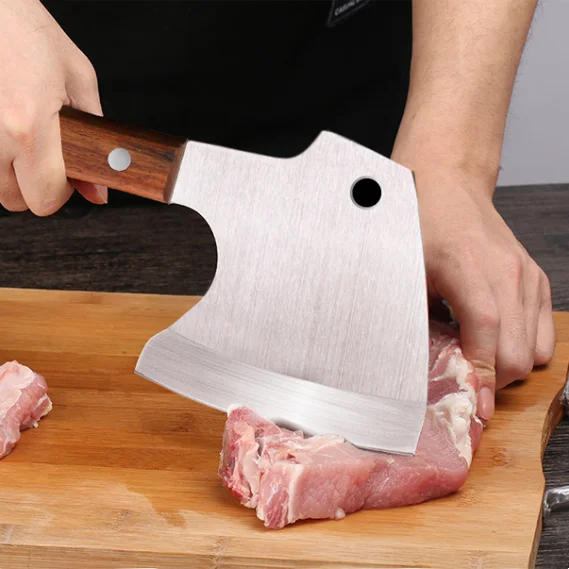 
6inch Heavy Duty Stainless Steel Boning Kitchen Knife Chopping Cleaver Butcher Knife 