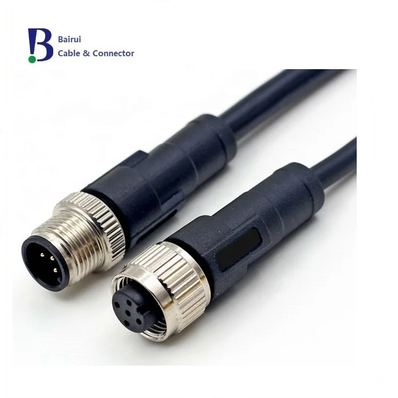 Straight connector. M12 ethernet connector. straight connector m12. разъем 12 pin m12. female connector, m12, 5-pin, straight, a-coded.
