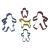 5pcs cookie cutters-family shapes with colorful painting for Cooking, Baking, Salads, Cakes, Desserts and Food stacking