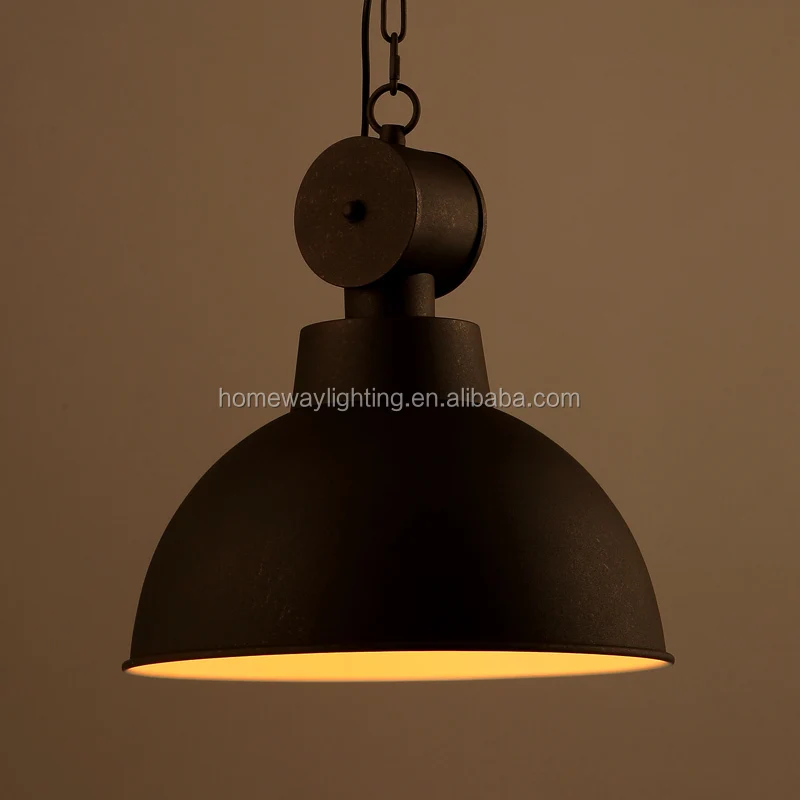 Antique Bar Counter Black Vintage Industrial Designer Iron High Ceiling Pendant Hanging Lighting Lamp