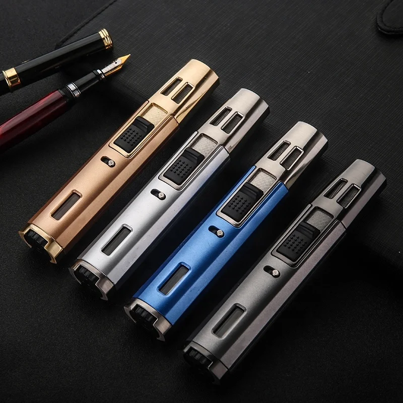 

Popular Design Pocket Size Wholesale High Quality 2 Flame Butane Jet Torch Lighter, As on picture/customized