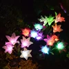 Outdoor Solar Garden Stake Lights Solar Multi-color Changing LED Powered Lights with Lily Flower