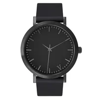 

2019 Best Seller Black Leather Strap 40MM Ultra Thin Melbourne Style Fashion Minimalist Unisex Quartz Wrist Watch