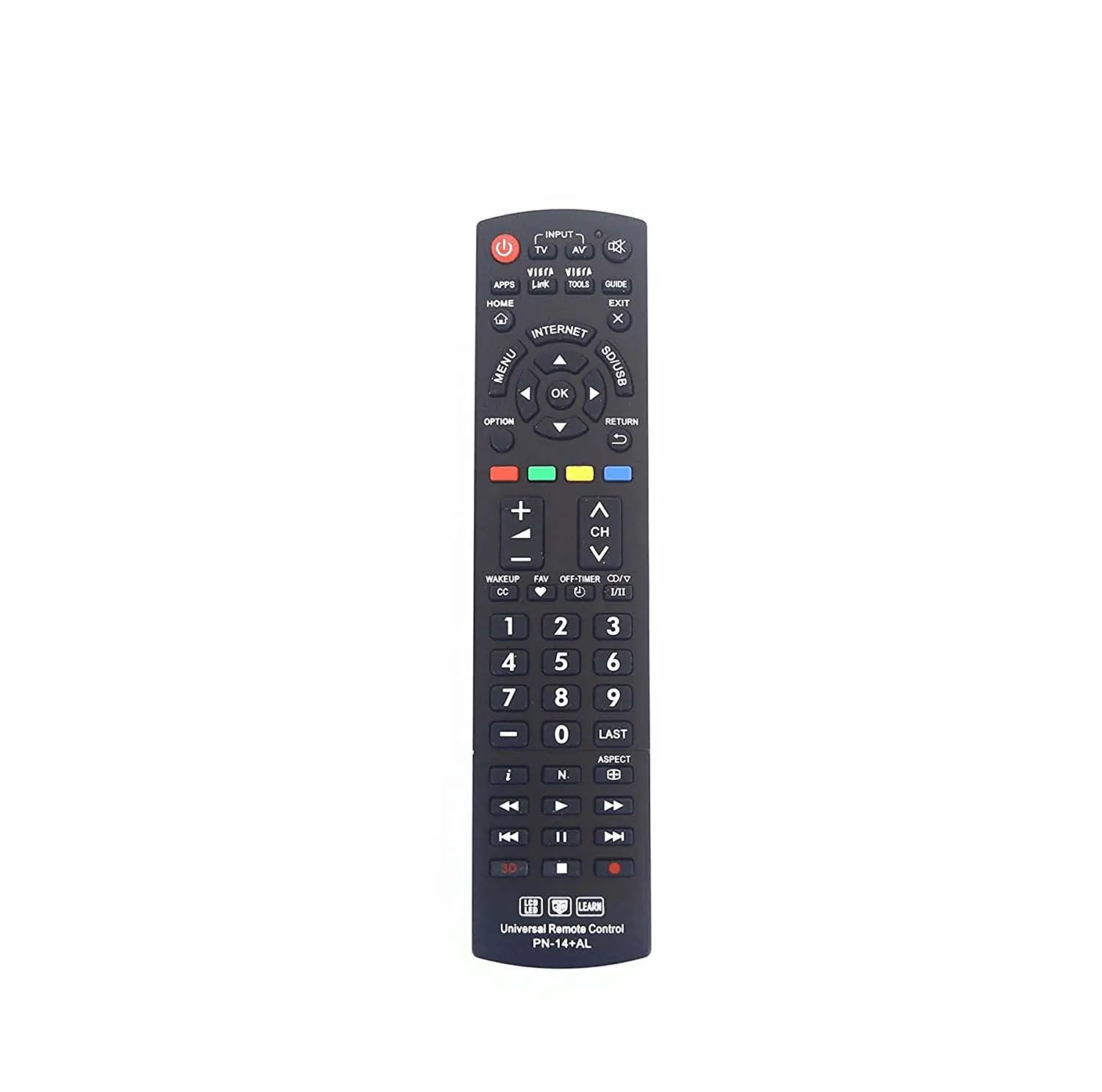 Vinabty New Replaced Remote fit for Panasonic N2QAYB000485 N2QAYB000486 N2QAYB000321 N2QAYB000221 N2QAYB000703 N2QAYB000837 N2QAYB000926 Plasma Smart 3D LED LCD HDTV TV Remote (PN-14)