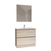 American ceramic top surface sink bath plywood material wood freestanding bathroom vanity table with drawers cabin