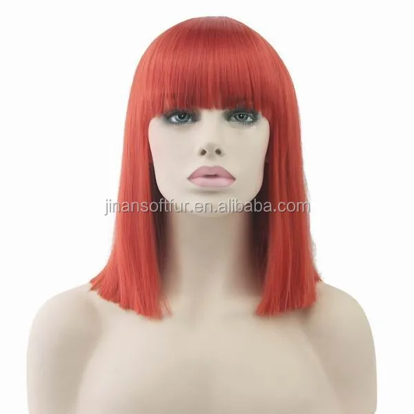 Real Female Mask With Wig Ecofriendly Cosplay Wig With Short Hair