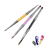 NT26 Double Head Nail Art Brush Pen Dual Head UV Gel Nail DIY Lining Painting Manicure Dual-Tip New Arrival Sculpture Tool