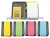 8 digital dula power leather notepad calculator with pen set