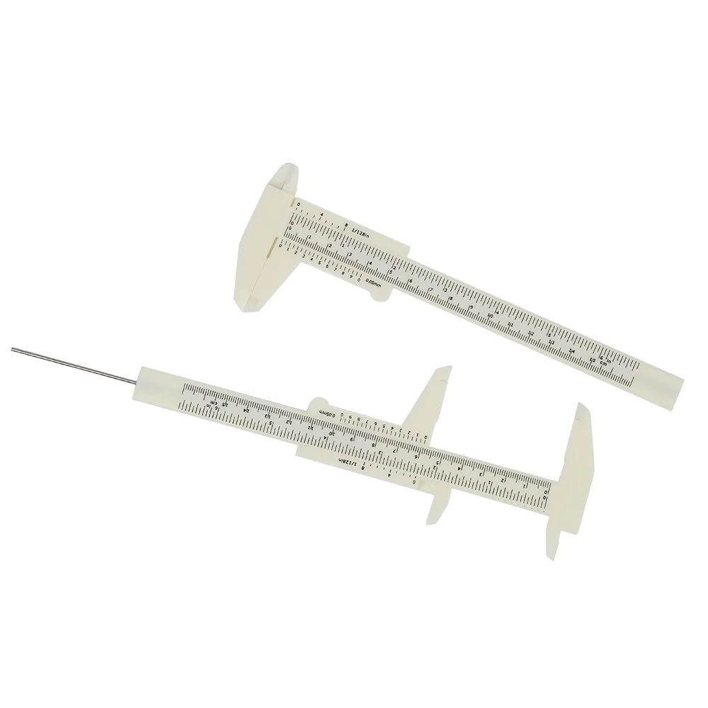 

Hot Selling Permanent Makeup White Color Plastic Ruler Measuring Calipers Vernier For Tattoo Artist, Black and white