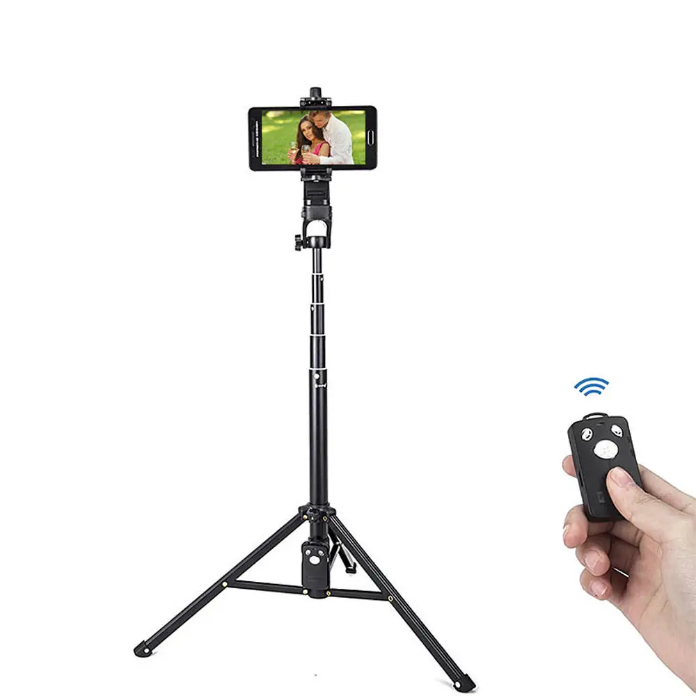 

Yunteng 1688 Portable Handle Selfie Stick Mini Table Tripod with Bluetooth Remote Shutter 2 In 1, Black;rose god