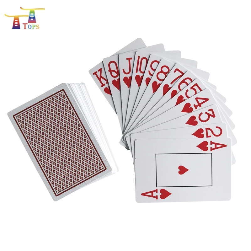 

Size Advertising Poker 100% Pvc Customized Printed Plastic Custom Deck Of Cards Playing Game Box Kids Learning Card Games