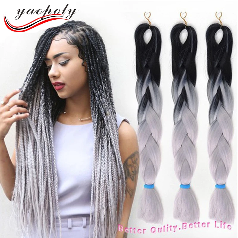 24inch 100g Japanese Fiber Ombre Braiding Hair Buy Ombre