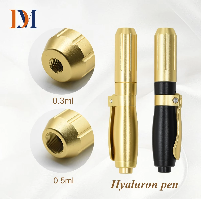 

luxury 3&5 ml golden black hyaluronic acid dermal filler serum needle-free injector pen