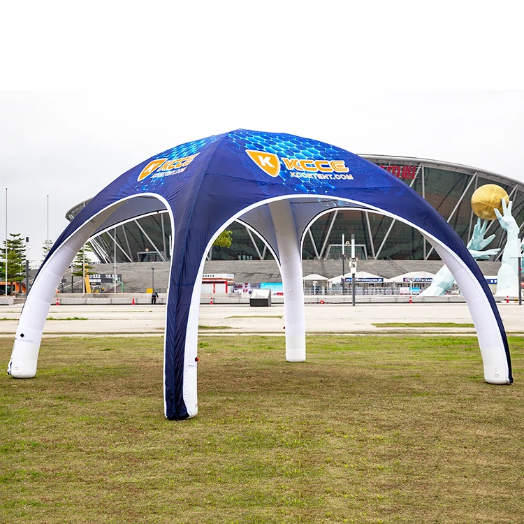 Inflatable dome canopy tent for events with optional walls and awning