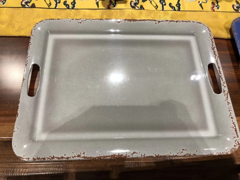 三聚氰胺啤酒托盘方形三聚氰胺托盘与句柄