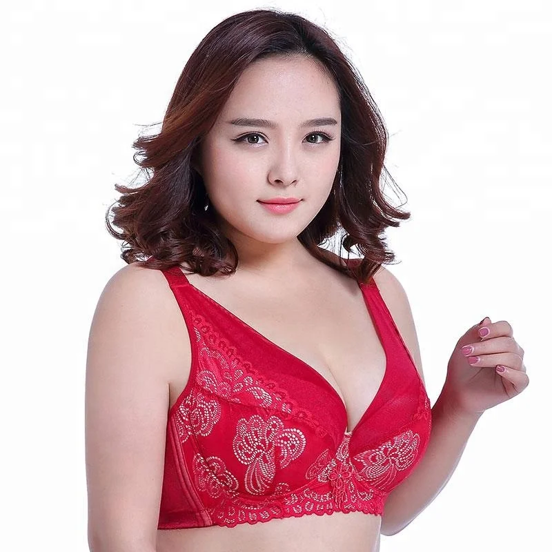 

High Quality Floral Lace Soft Breathable Women Push Up Bra Underwear Plus Size bra, Pink,black, beige,purple,blue,red