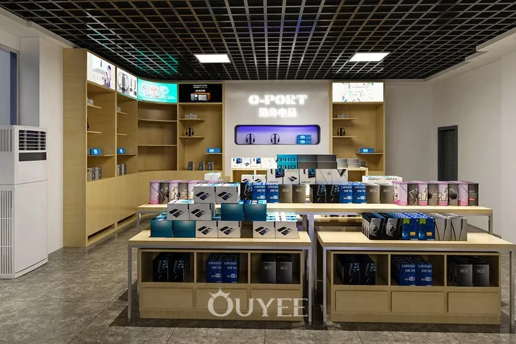 零售手机维修店展示夹具计数器设计电子商店家具手机商店装饰