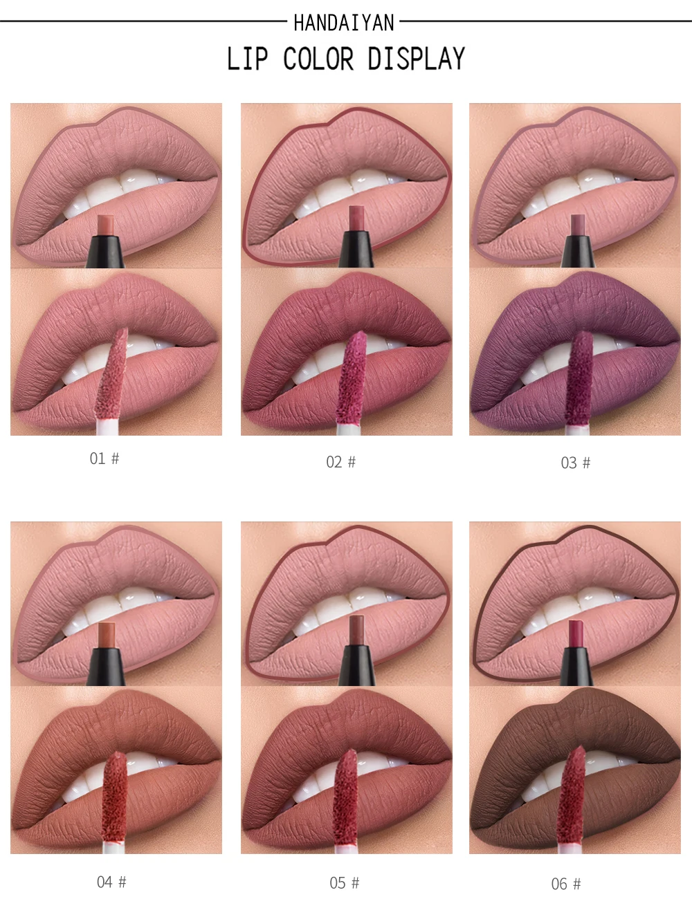 handaiyan matte liquid lipstick