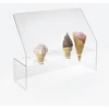 8 Holes Clear Acrylic Ice Cream Cone Stand Holder with Slanted Guard