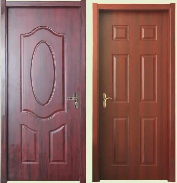 Latest Design Wooden Swing Security Doors Modern Solid Wood Exterior